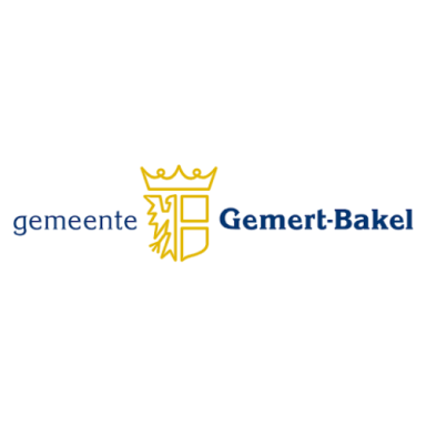 Logo van de gemeente Gemert-Bakel met een kroon en enkele symbolen.